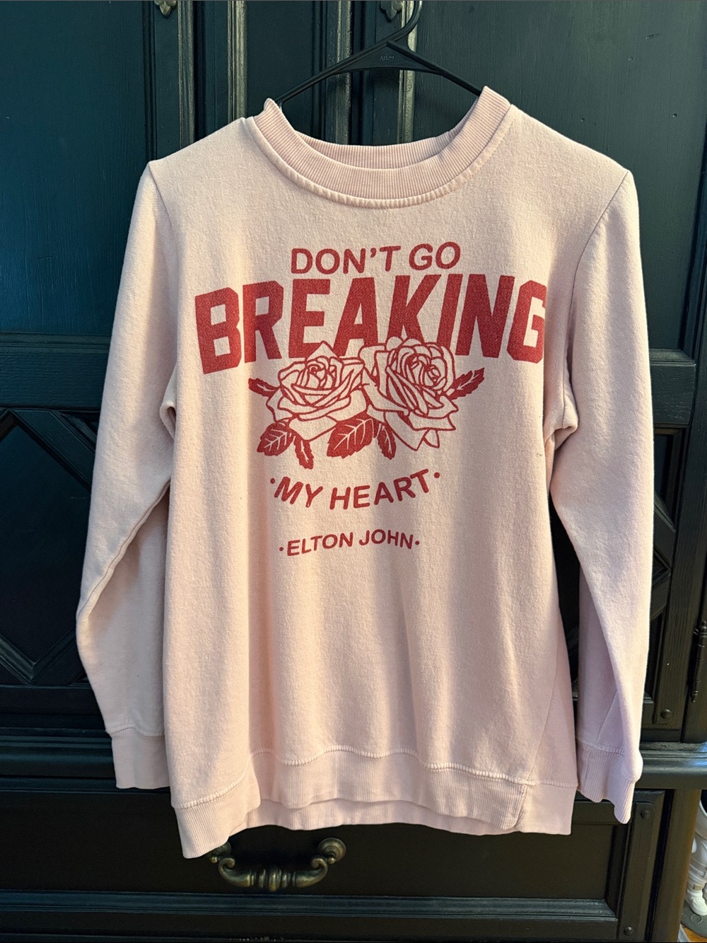 Elton John Pink 'Don't Go Breaking My Heart' Graphic Sweatshirt